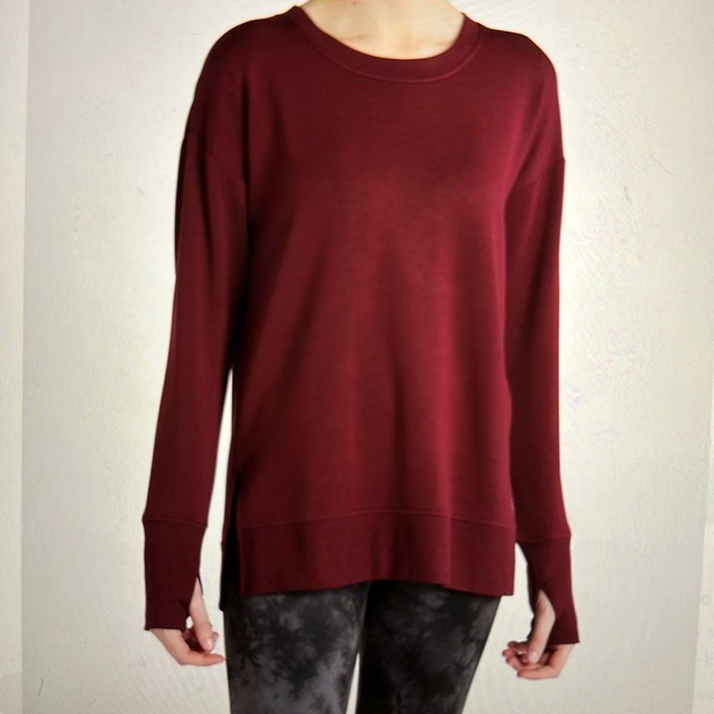 We Wander Mimi Side Split Modal Fleece Top